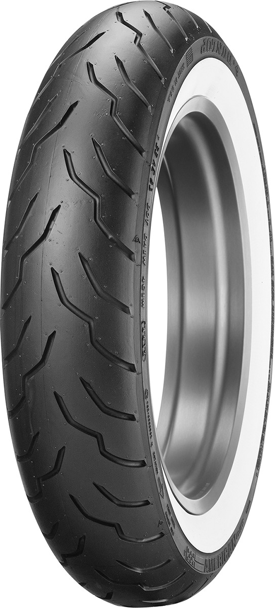 American Elite Front Tire 130/90B16 67H Bias TL Whitewall - Click Image to Close