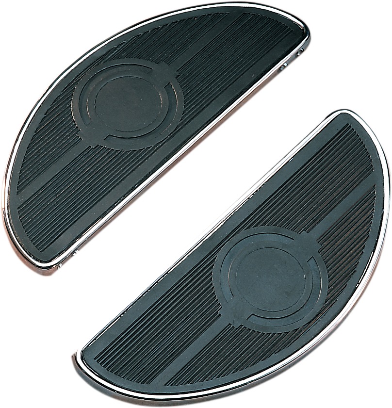 Half-Moon Driver Floorboards Chrome - Click Image to Close