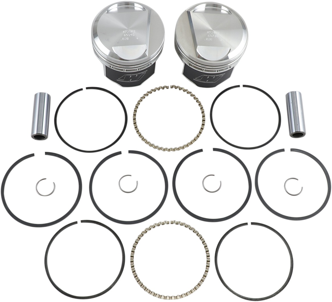 High Performance Forged Pro Lite Piston Kit - .020, 85-99 Big Twin, Wisco - Click Image to Close