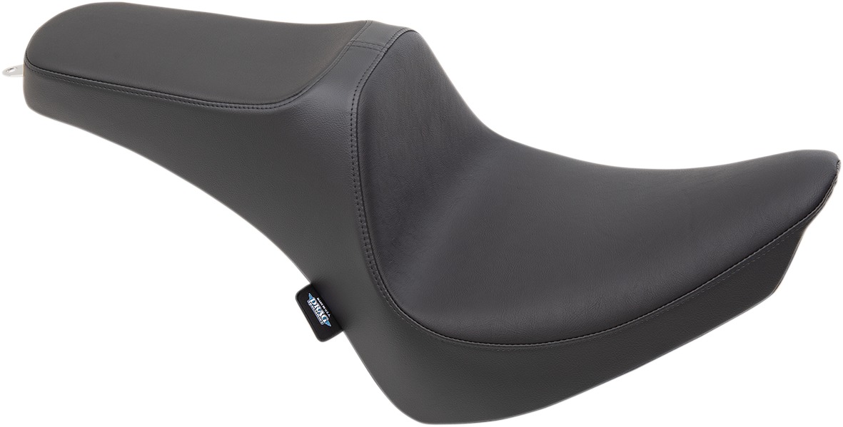 Predator Smooth Vinyl 2-Up Seat Black Foam - For 00-17 Harley Softail - Click Image to Close