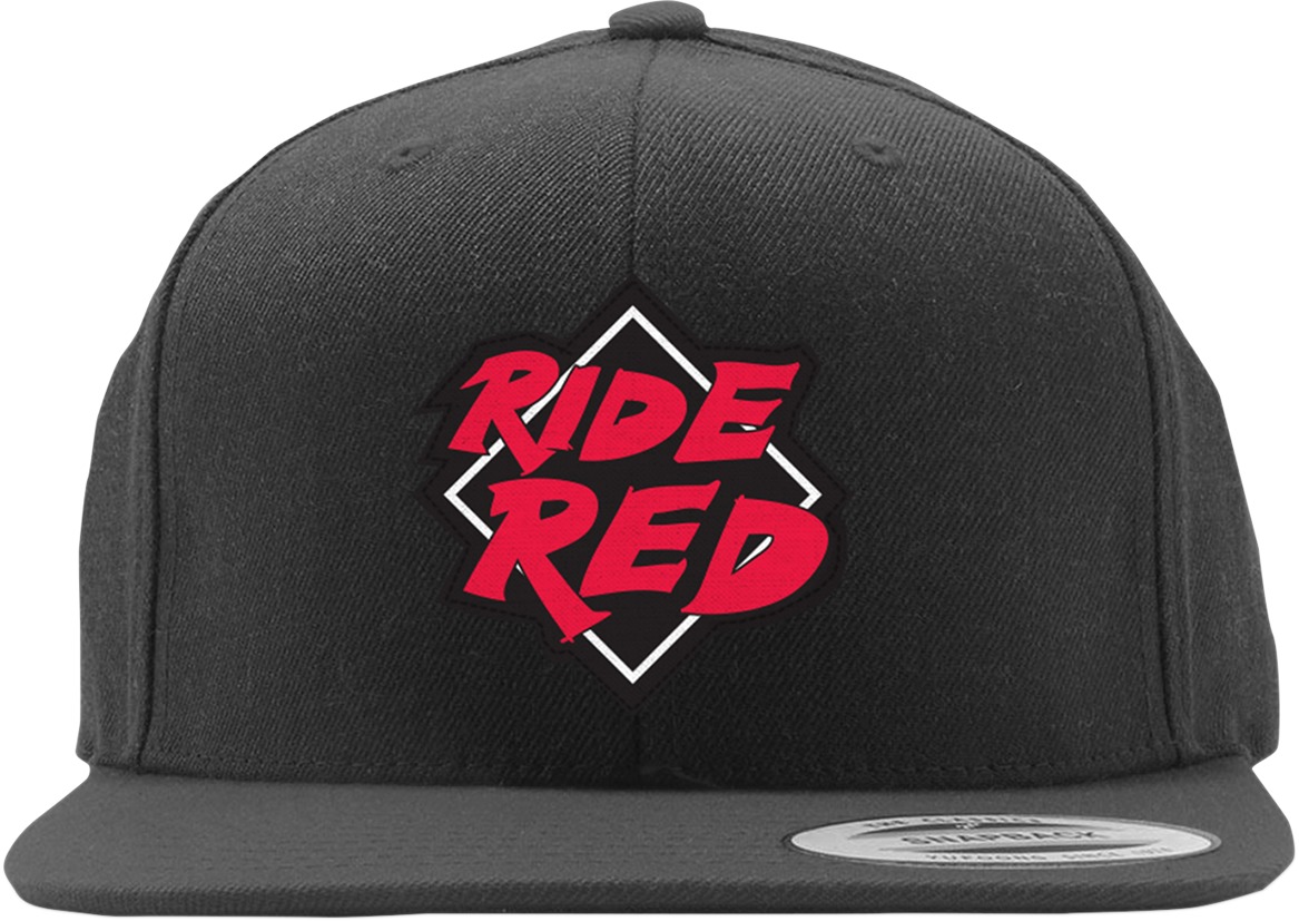 Youth Honda Ride Red Hat - Honda Ride Red Hat Blk Yth One - Click Image to Close