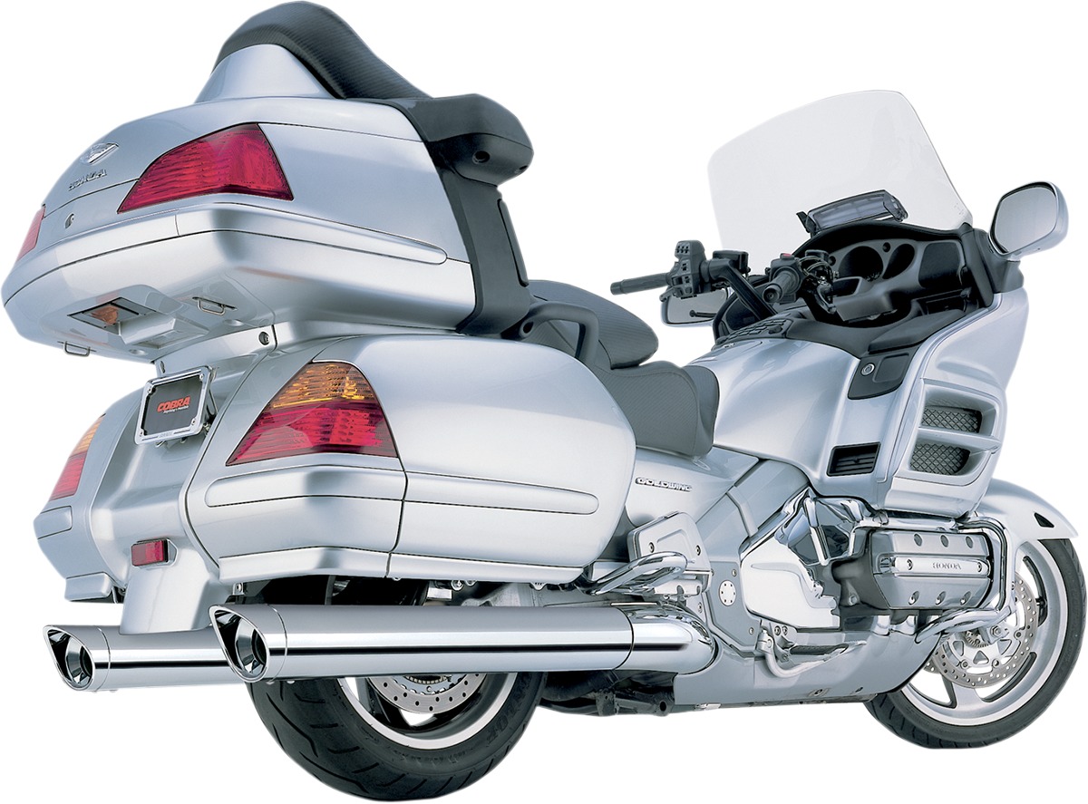 Slip On Exhaust w/Scalloped Tip - For 01-10 Honda GL1800 - Click Image to Close