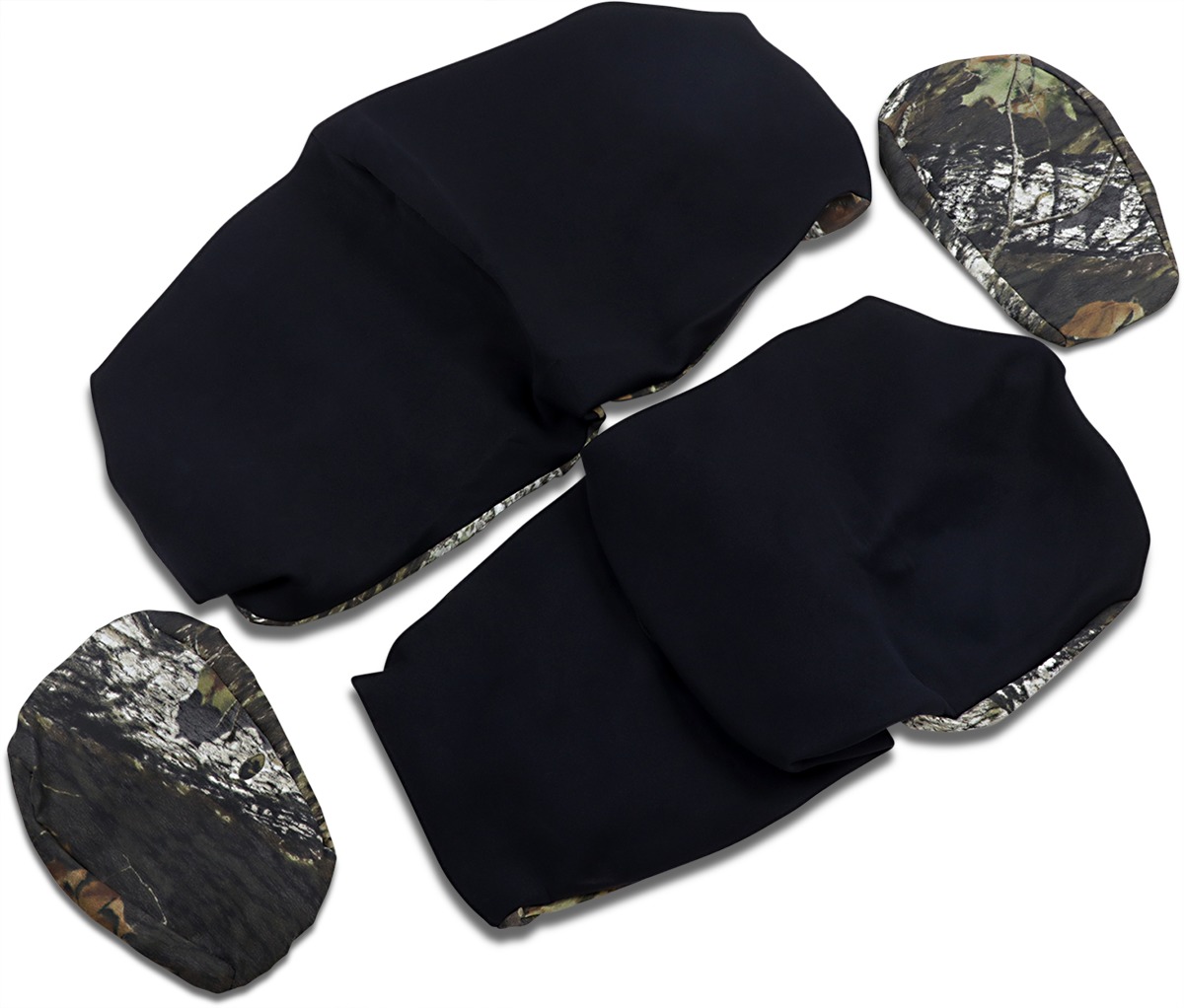 Neoprene Bucket Seat Covers - Black & Mossy Oak Break-Up - For 04-12 Yamaha Rhino - Click Image to Close