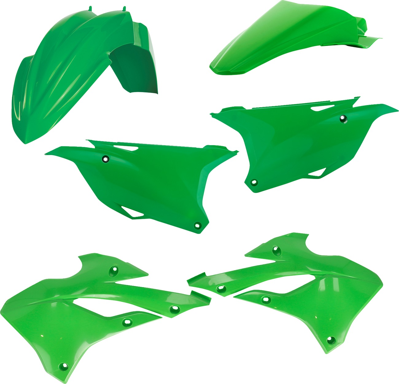 22-23 Kawasaki KX85/112 Plastic Kit - Green - Click Image to Close