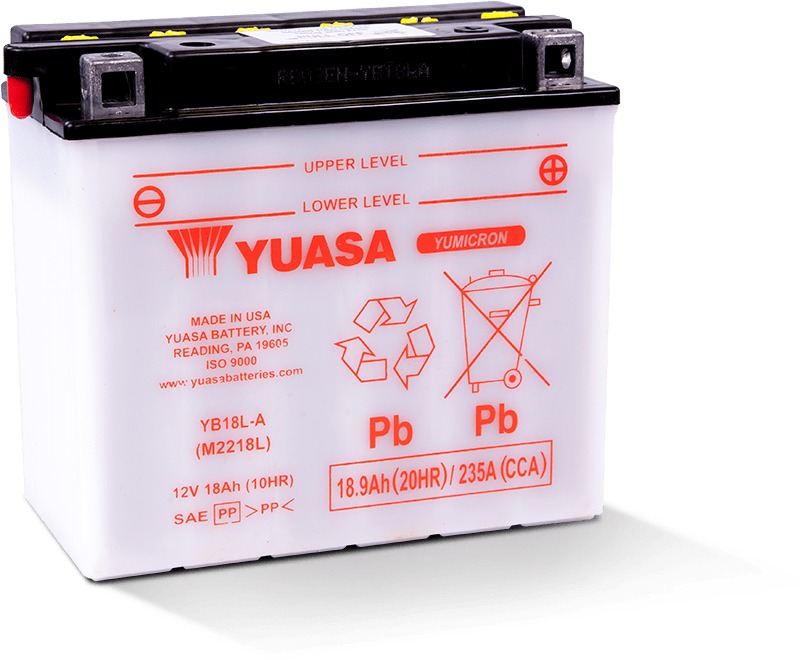 Yuasa YB18L-A Yumicron 12 Volt Battery - Click Image to Close