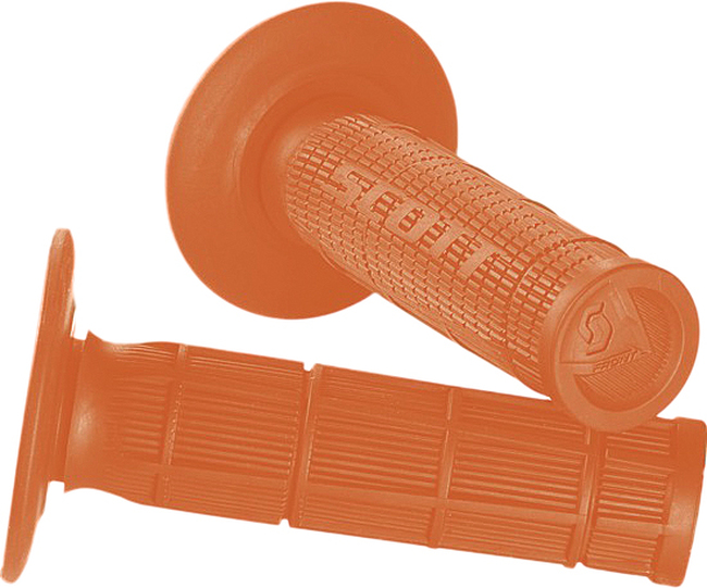 Radial Half Waffle Motorcycle Grips Orange 7/8" - Click Image to Close