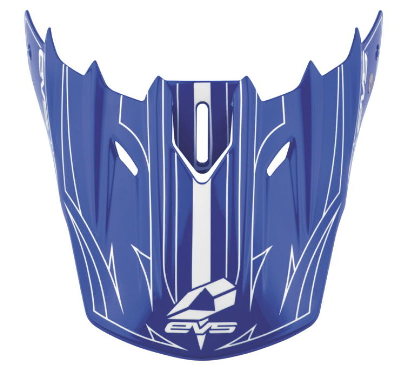 EVS T5 Pinner Visor - Blue/White - Click Image to Close