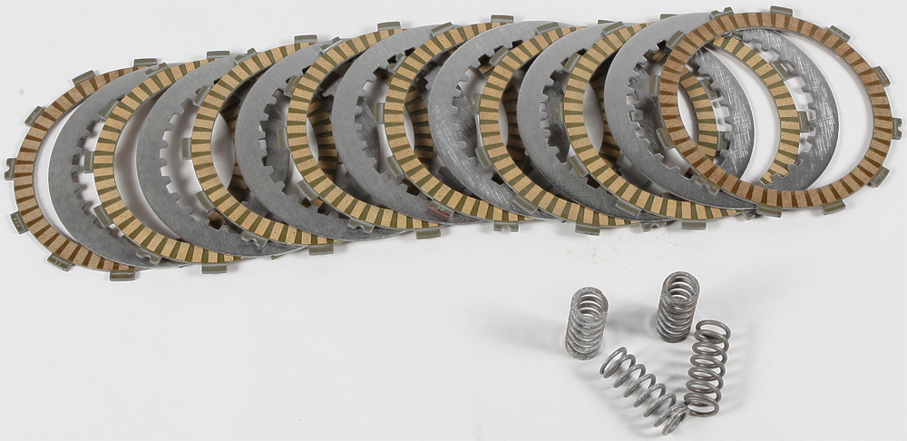 Complete Clutch Plate Kit - Fibers & Spring w/ Steels - For 09-12 CRF450R - Click Image to Close