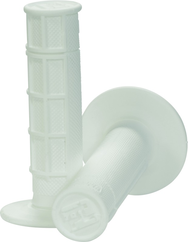 ProTaper Race Cut 1/2 Waffle Grips - White - Click Image to Close