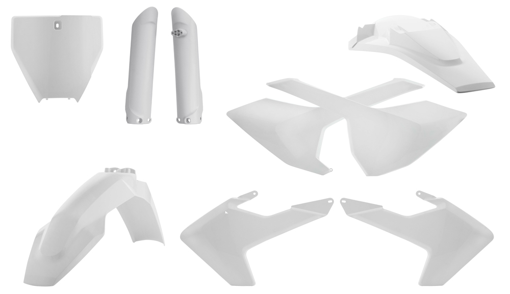 Full Plastic Kit - White - Fits Many 16-18 Husqvarna 125-450 - Click Image to Close