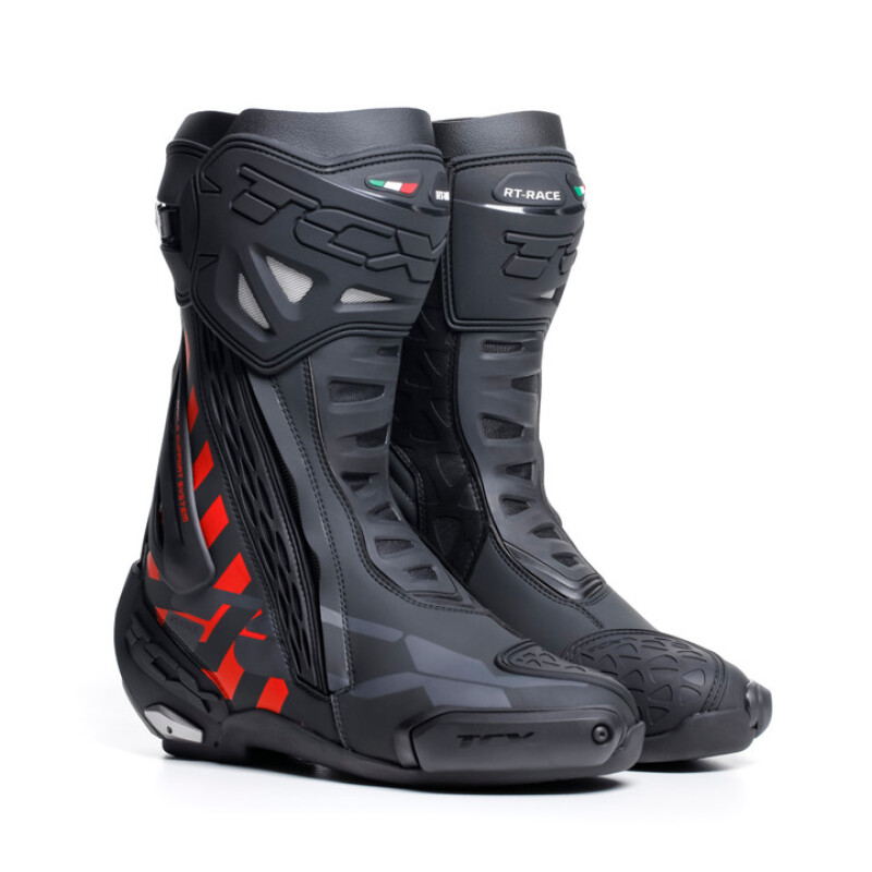 TCX RT-Race Boot Black/Red Size 39 - High-performance sport boot for motorcycle riders - Click Image to Close