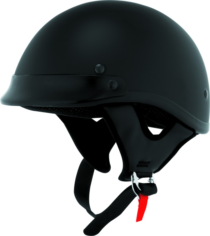 Skid Lids Traditional Helmet Flat Black - Medium - Click Image to Close