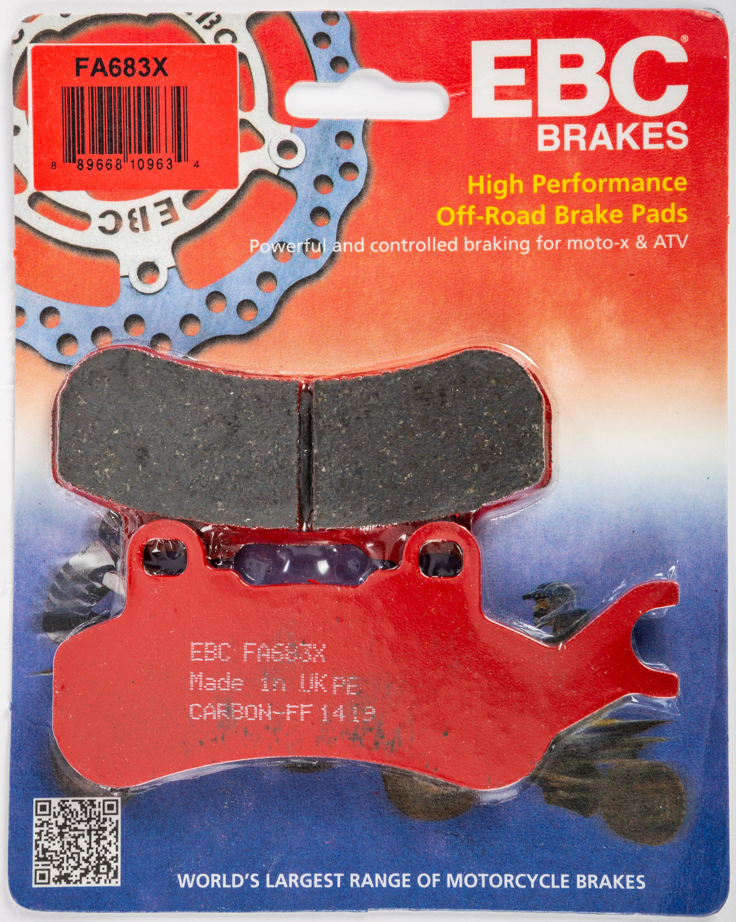 Carbon X Series Brake Pads - Right, Front or Rear - For 2017+ Can-Am Maverick X3 - Click Image to Close