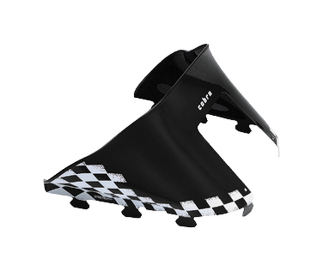 Cobra Windshield - STD Low - 11.5" Black W/ White - For Polaris Indy - Click Image to Close