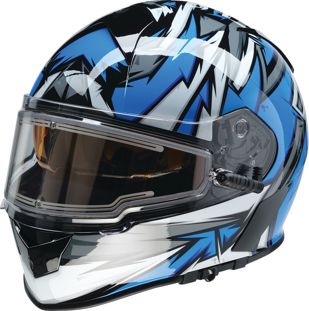 Z1R Warrant Neuron Snow Electric Helmet Blue/White S - Snow helmet with electric shield - Click Image to Close