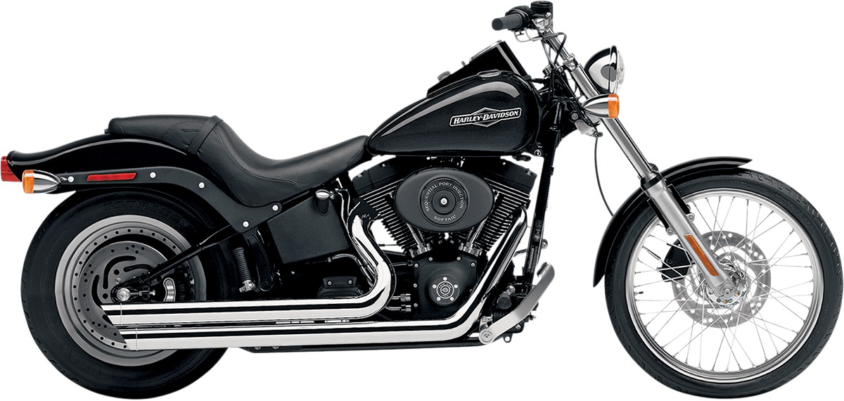 Speedster Slashdown Chrome Exhaust - For 99-06 H-D Softails - Click Image to Close