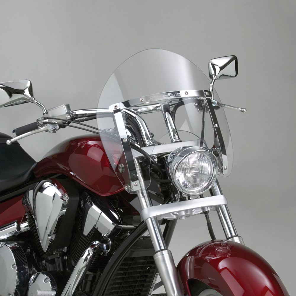 Switchblade Shorty Windshield Clear - For 87-14 Honda Shadow - Click Image to Close