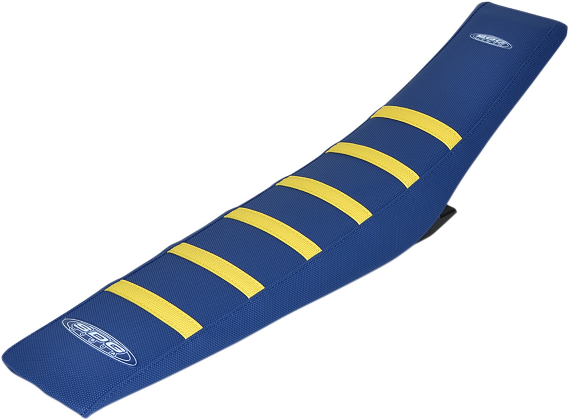 6-Rib Water Resistant Seat Cover Blue/Yellow - Click Image to Close