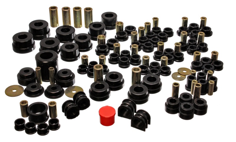 Black Hyper-Flex Master Bushing Set - For 02-09 Nissan 350Z / 03-07 Infiniti G35 Coupe - Click Image to Close