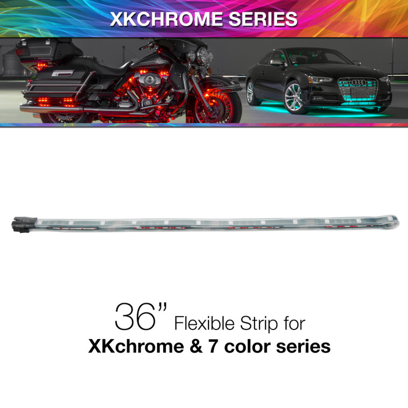 XK Glow 36in Multi Color Flexible Strip for XKchrome & 7 Color Series - Click Image to Close