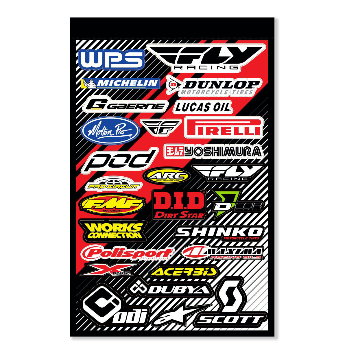 WPS MX Universal Decal Sheet - 4 mil Ultracurve Vinyl - Click Image to Close