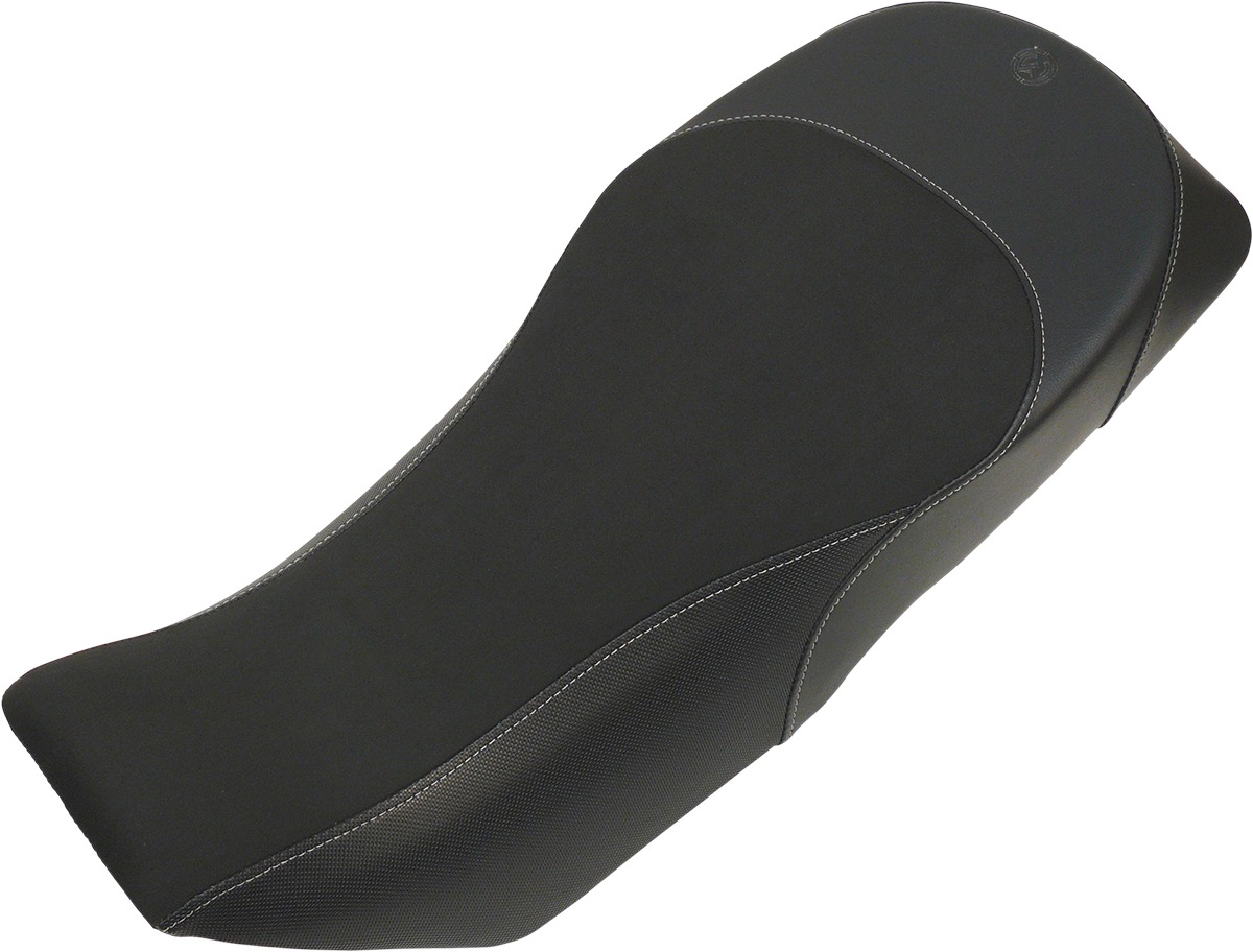 Adventure Plain 2-Up Seat Black/Gray Gel - For 08-18 Kawasaki KLR650 - Click Image to Close