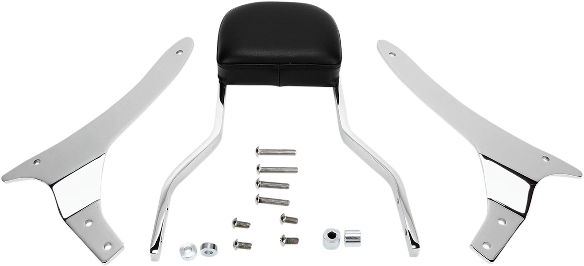 Chrome Short Square 14" Sissy Bar - For 06-17 Kawasaki 900 Vulcan Cl/Cu - Click Image to Close