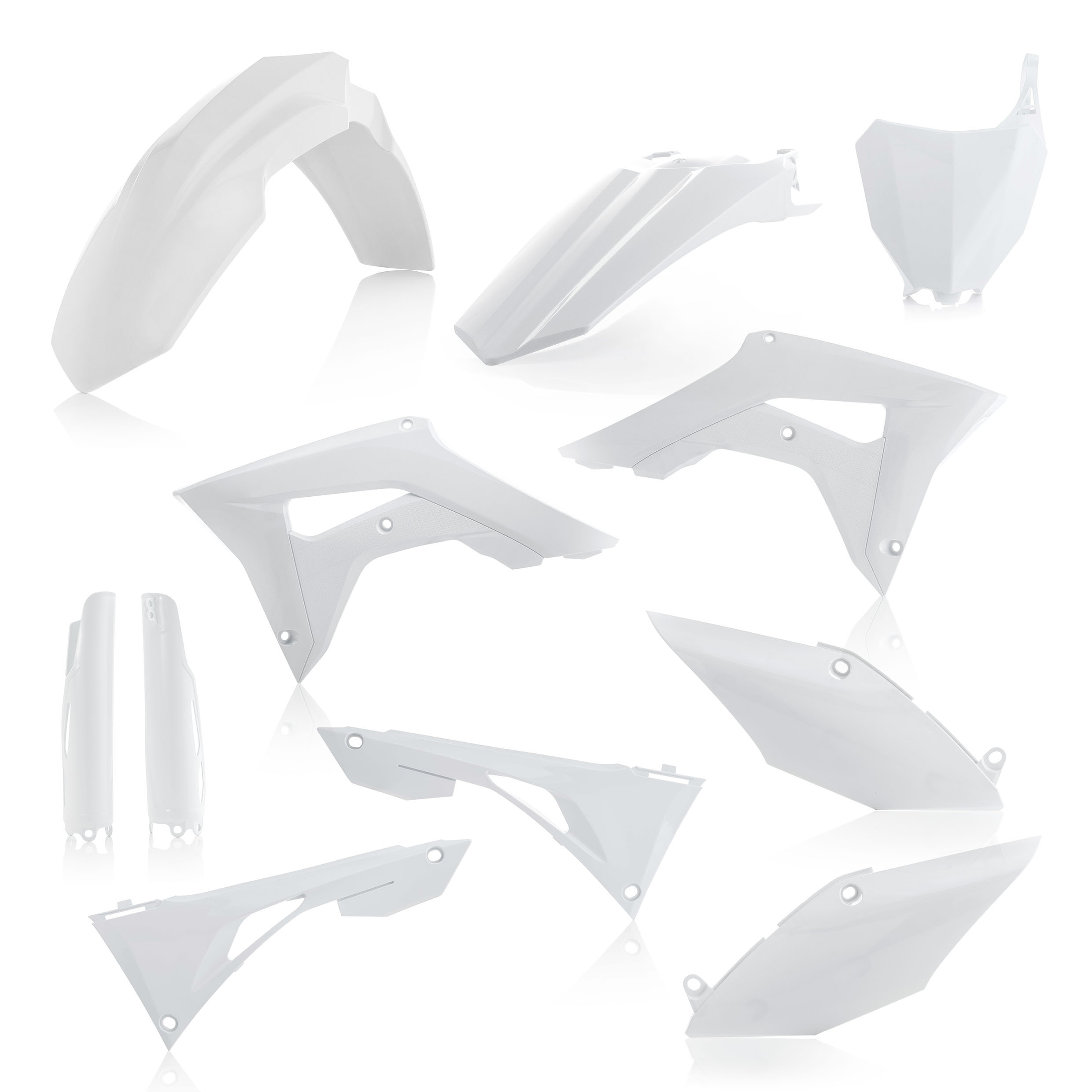 Full Plastic Kit - White - For 19-20 Honda CRF250R/450R - Click Image to Close