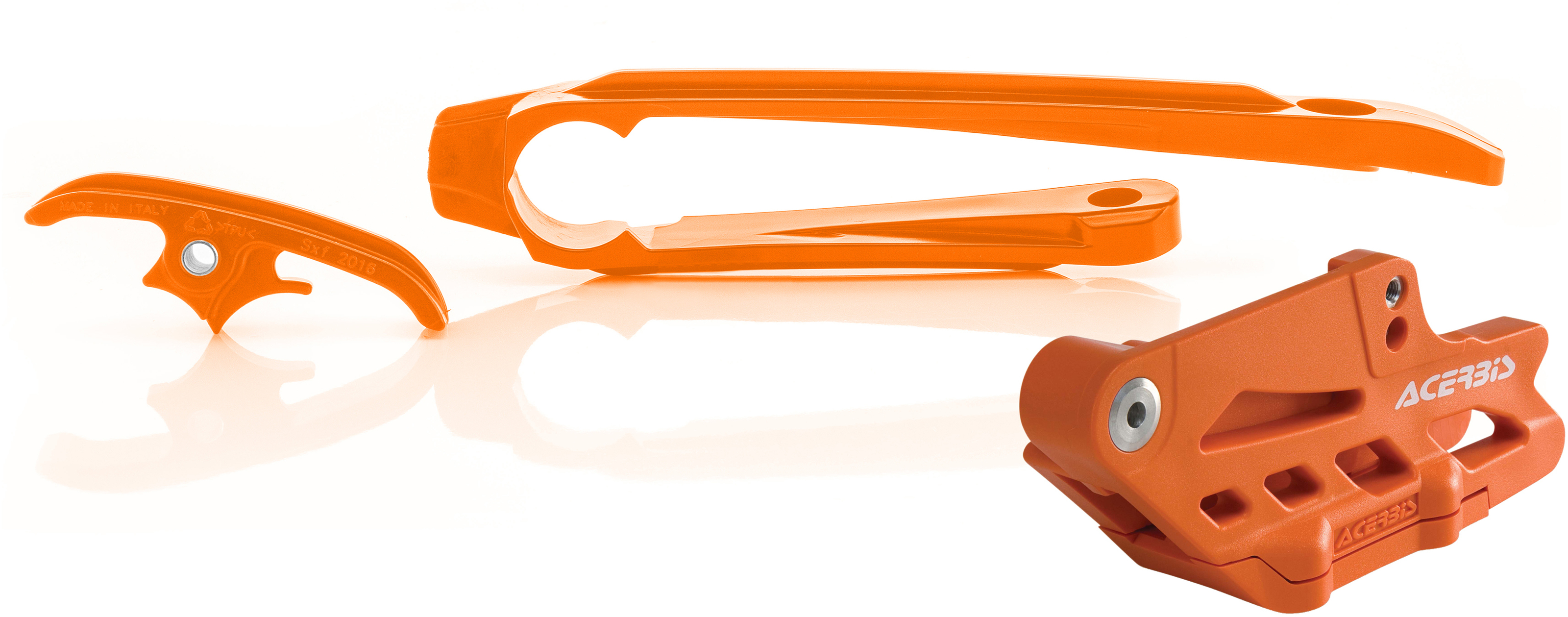 Chain Guide & Swingarm Slider Kit V 2.0 - Orange - For 17-21 KTM EXCF - Click Image to Close