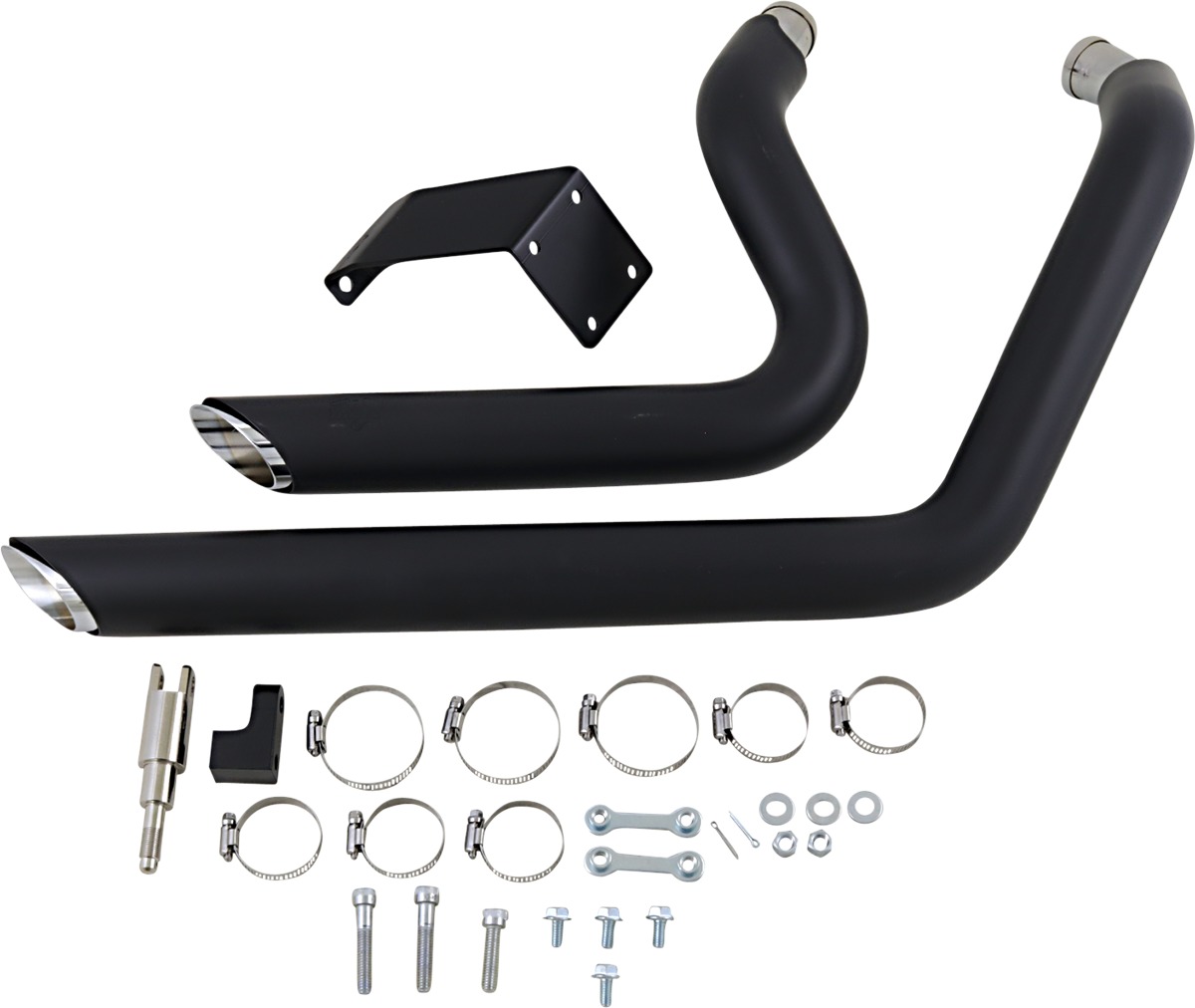 2-2 Shortshots Staggered Black Full Exhaust - For 99-03 Harley XL - Click Image to Close