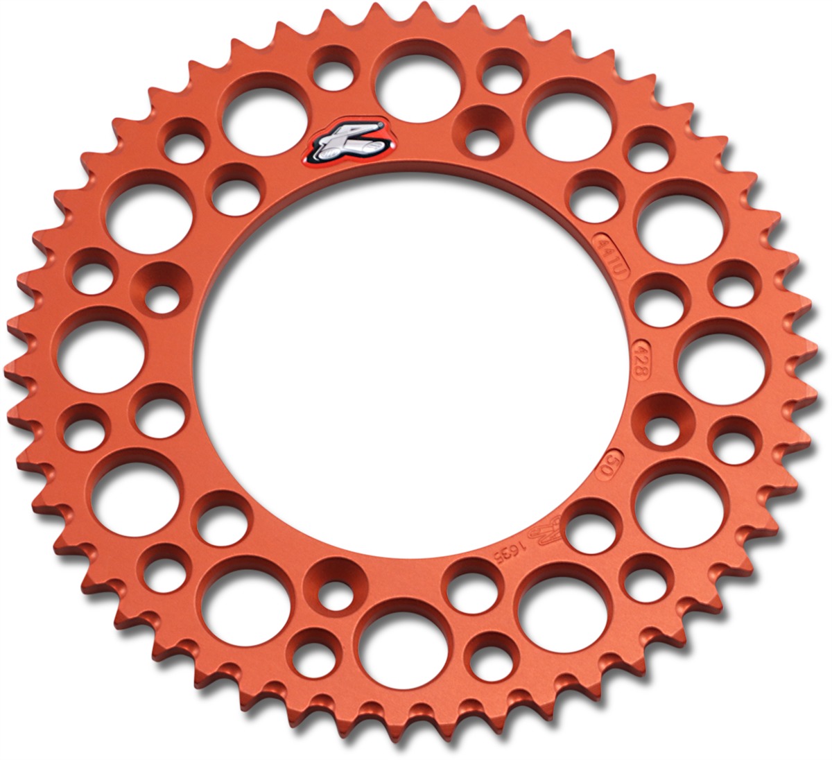 7075-T6 Aluminum 50T Rear Sprocket Orange - Click Image to Close