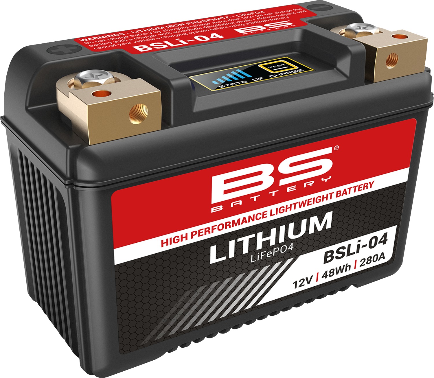 BSLI-04/06 Lithium Battery, 48Wh, 280 Amps - Replaces YB12/14A/B, YT12/14B, YTX12/14, YTZ10/12/14 - Click Image to Close