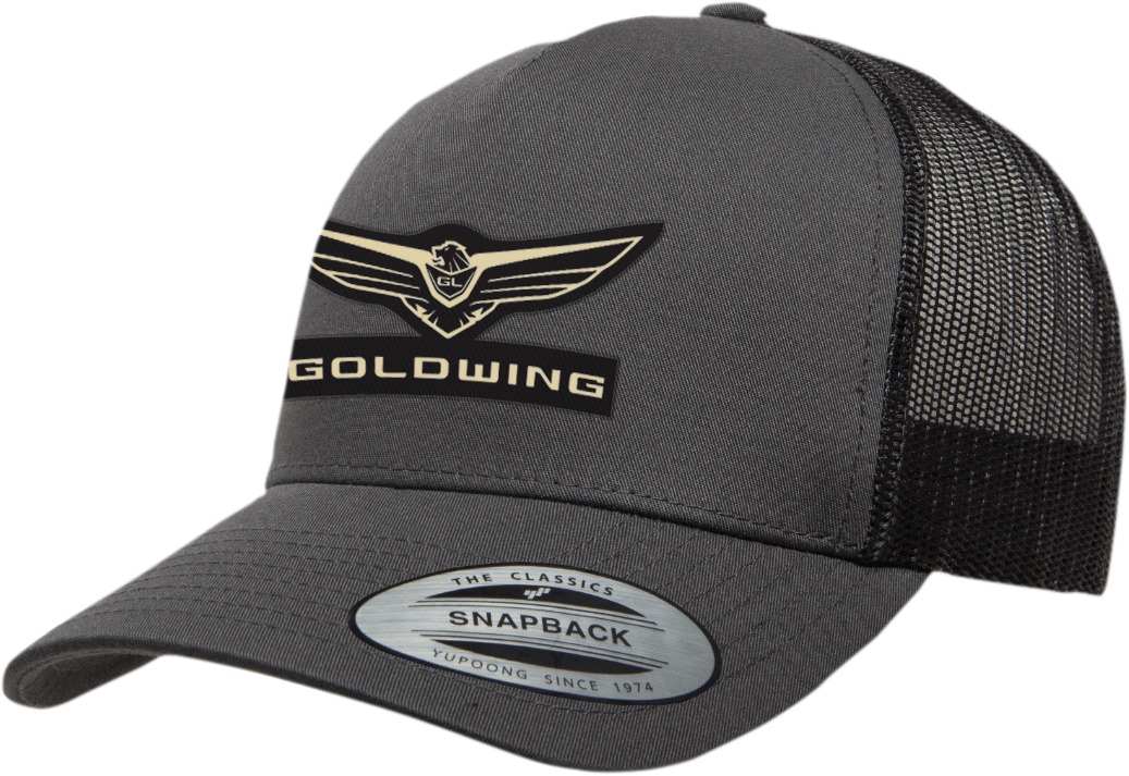 Men's Gold Wing Rally Hat - Gw Rally Hat Blkgry - Click Image to Close