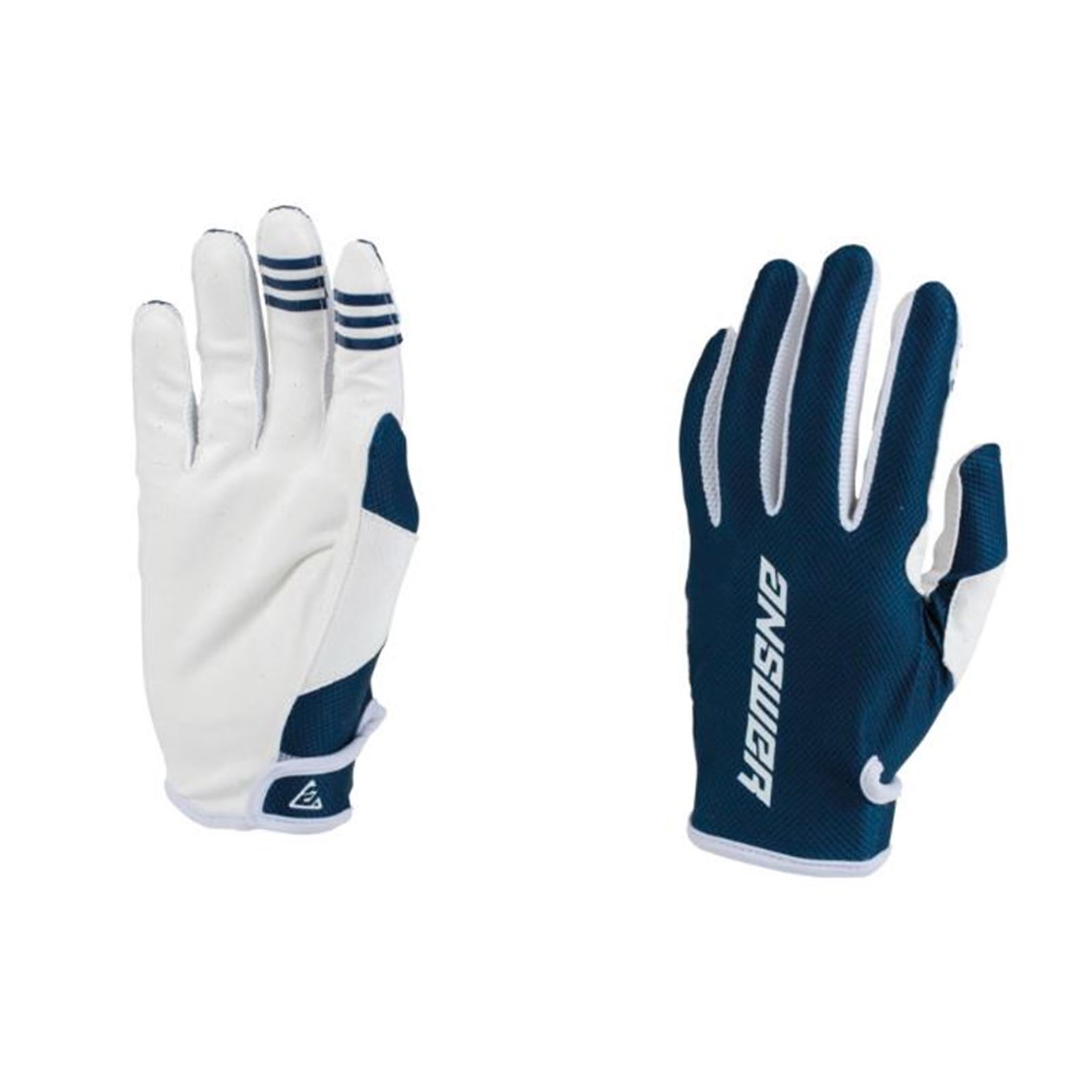 Answer 23 Ascent Glove Navy/White Youth - Medium - Click Image to Close