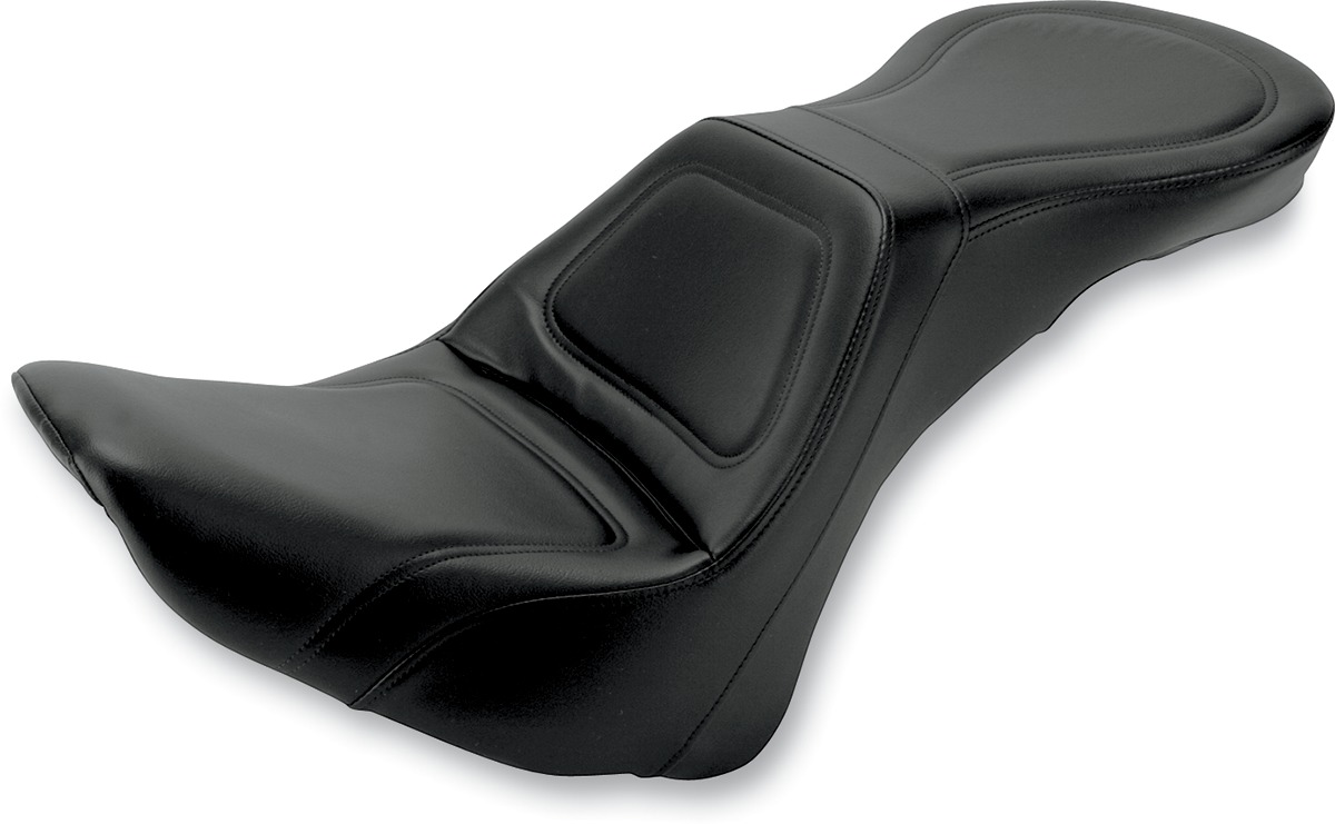 Explorer 2-Up Seat - Black - For 06-17 HD Softail Deluxe FLSTN - Click Image to Close