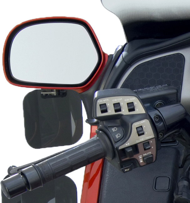 Mirror Mount Wing Deflectors - Dark Smoke - For 01-16 Gold Wing - Click Image to Close