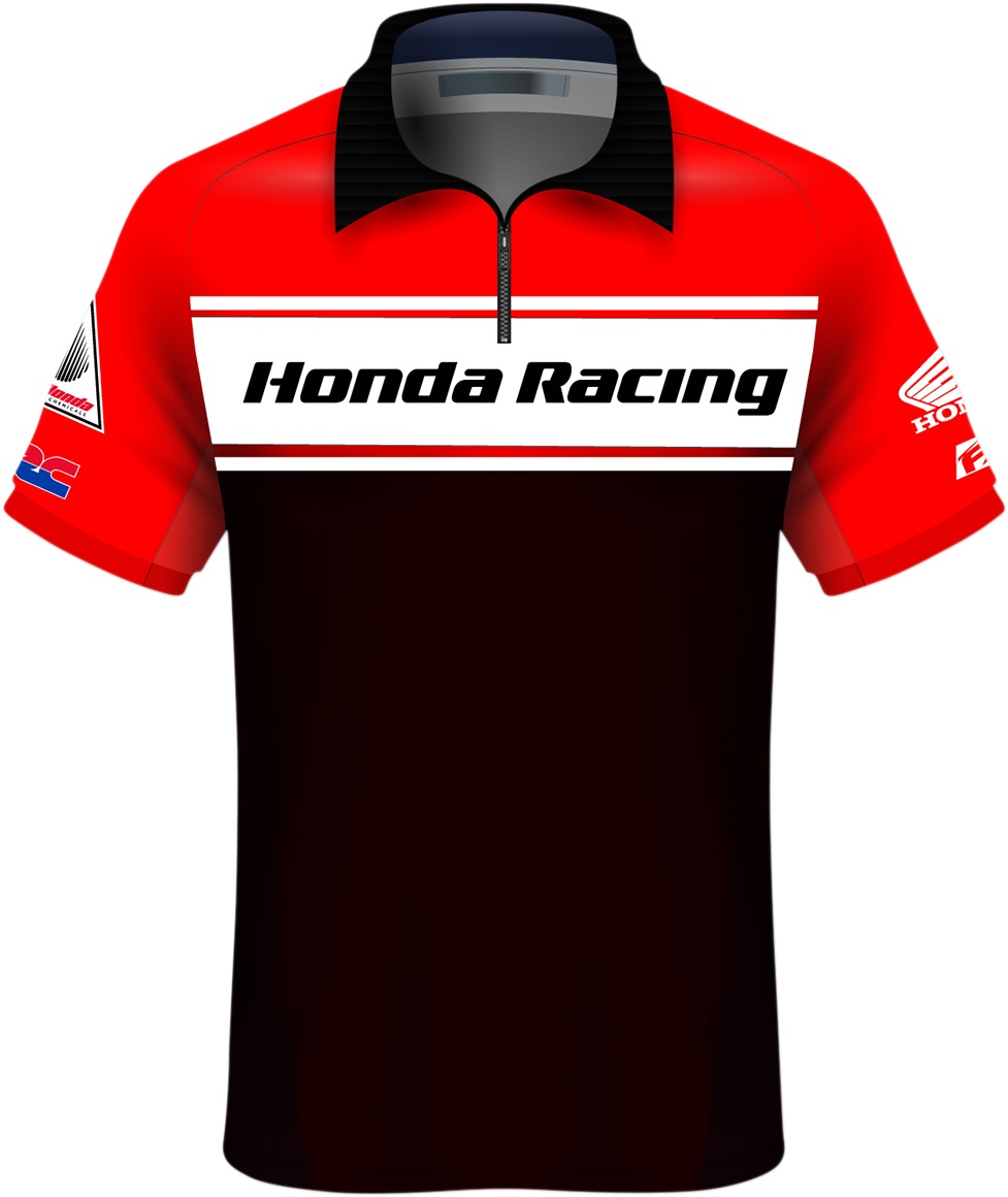 Men's Honda Team Pit Shirt - Honda Team Pit Shirt Rdbk 2Xl - Click Image to Close