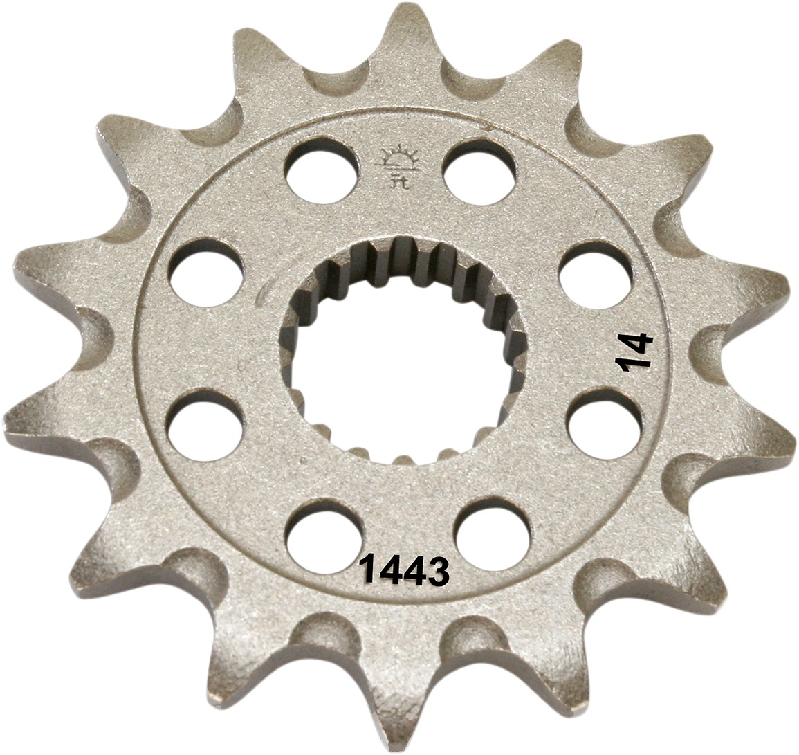 Steel Front Sprocket - Self Cleaning 14 Teeth - New JT! - Click Image to Close