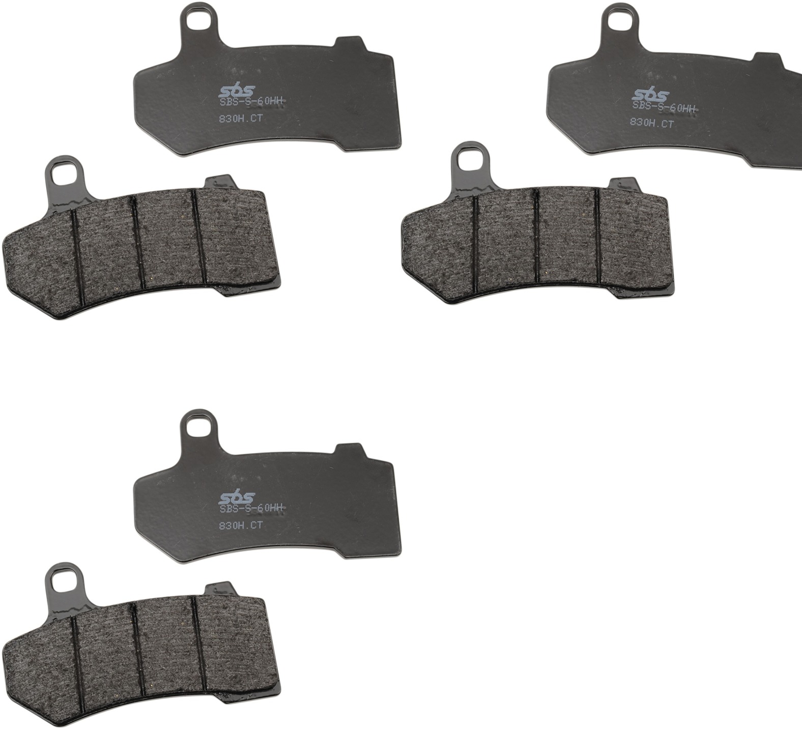 Complete Pad Set - Carbon Ceramic Performance Brake Pads - Replaces H-D # 41854-08, 42897-08, 42897-06 & 42850-06 - Click Image to Close