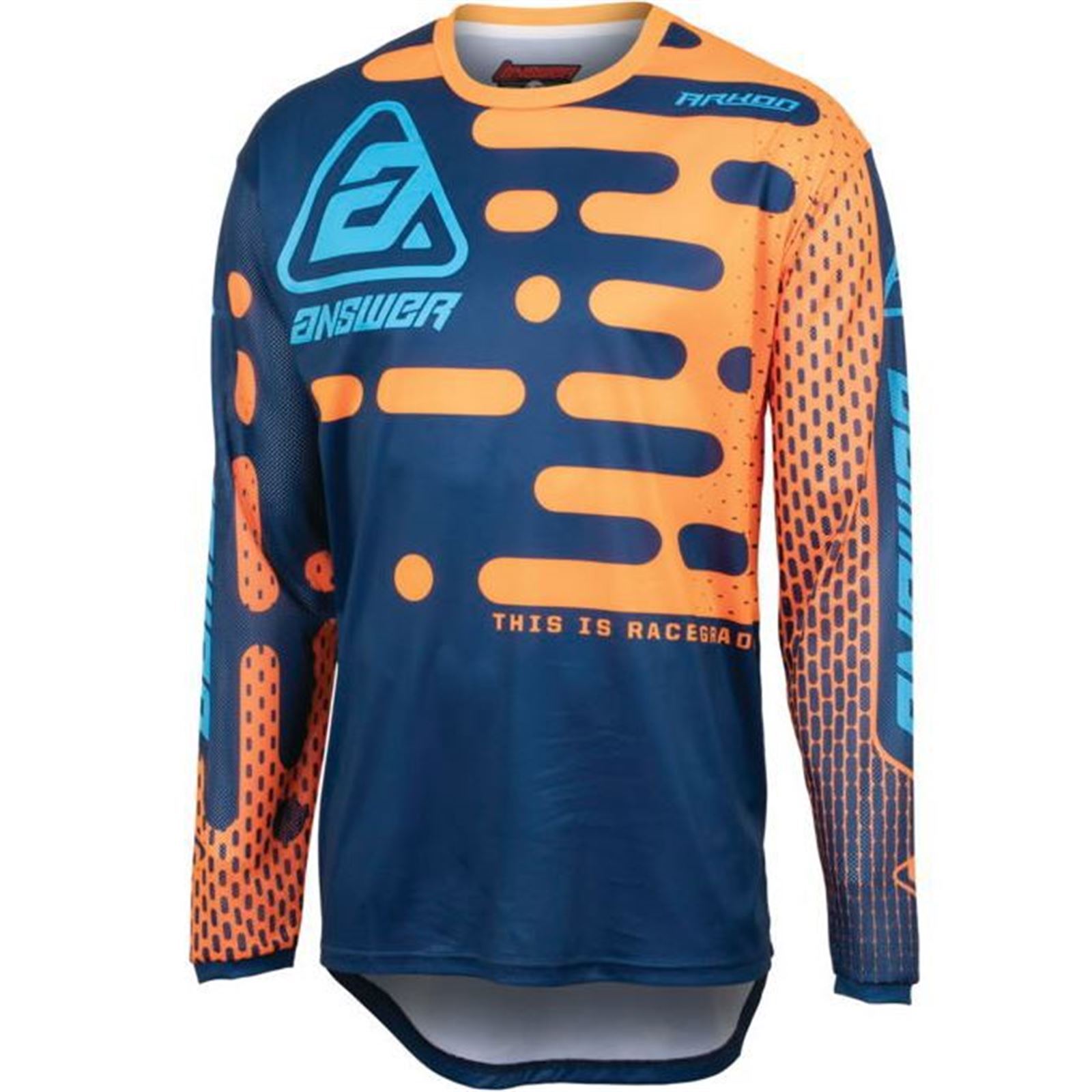 23.5 Arkon Boost Jersey Navy/Orange/Blue Youth - Small - Click Image to Close