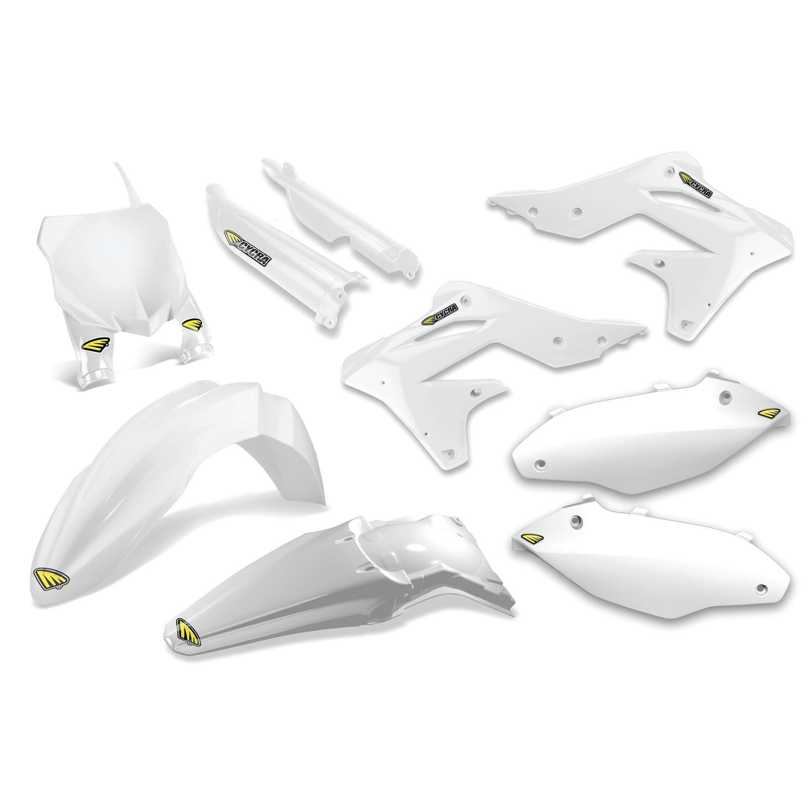 13-16 Kawasaki KX250F Powerflow Body Kit - White - Click Image to Close