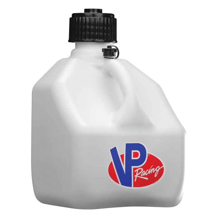 3 Gallon Motorsports Fluid Container - White Jug, Black Top - Click Image to Close