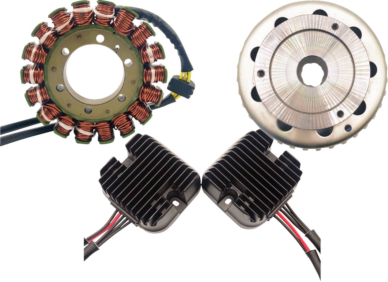 Double Shot Charging Kit - 1000 Watt Stator, Flywheel, & Rectifier! - for Polaris RZRs, Rangers, & General - Click Image to Close