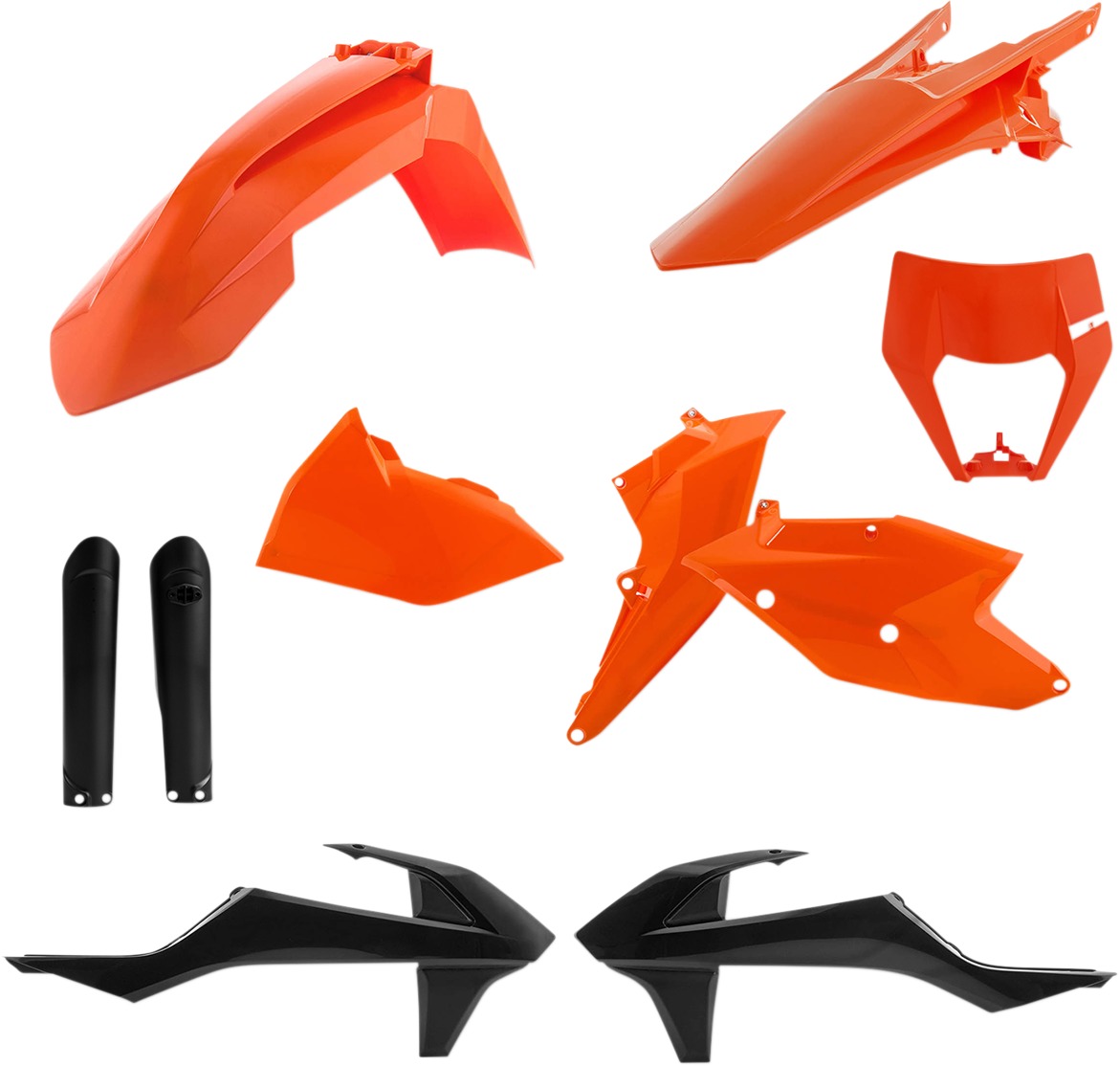 Full Plastic Kit - Orange/Black Original 2019 - Fits Many 17-19 KTM 150-500 - Click Image to Close