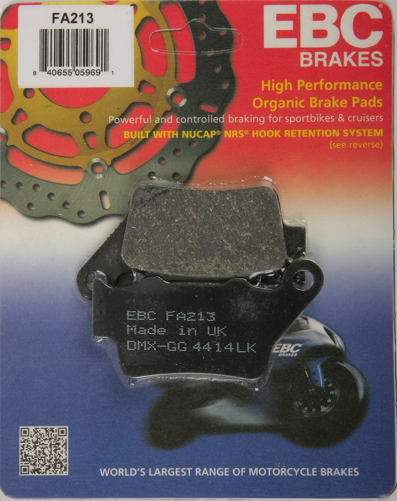 Standard Organic Brake Pads - Click Image to Close