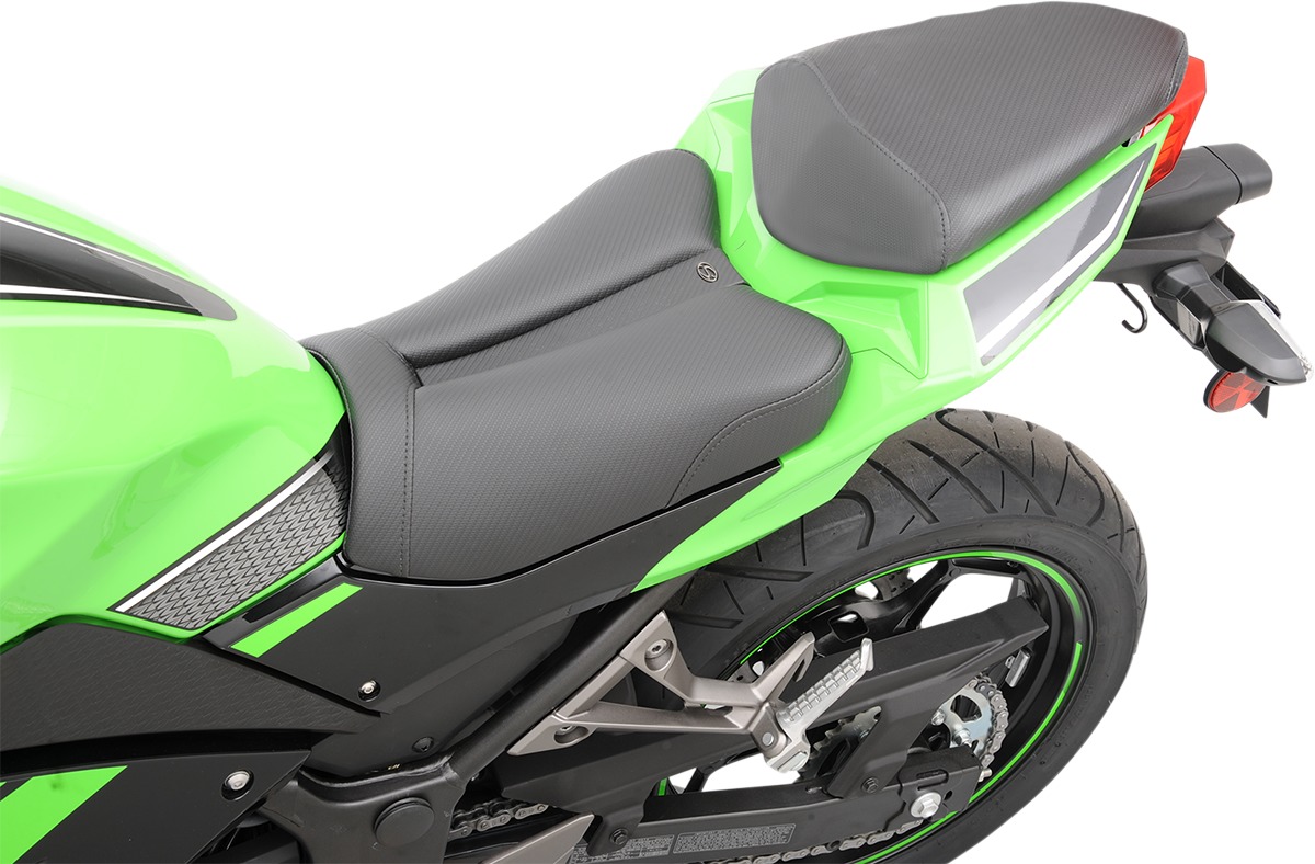 Track CF Plain Solo Seat Black Gel - For 13-17 Kawasaki EX300 Ninja - Click Image to Close