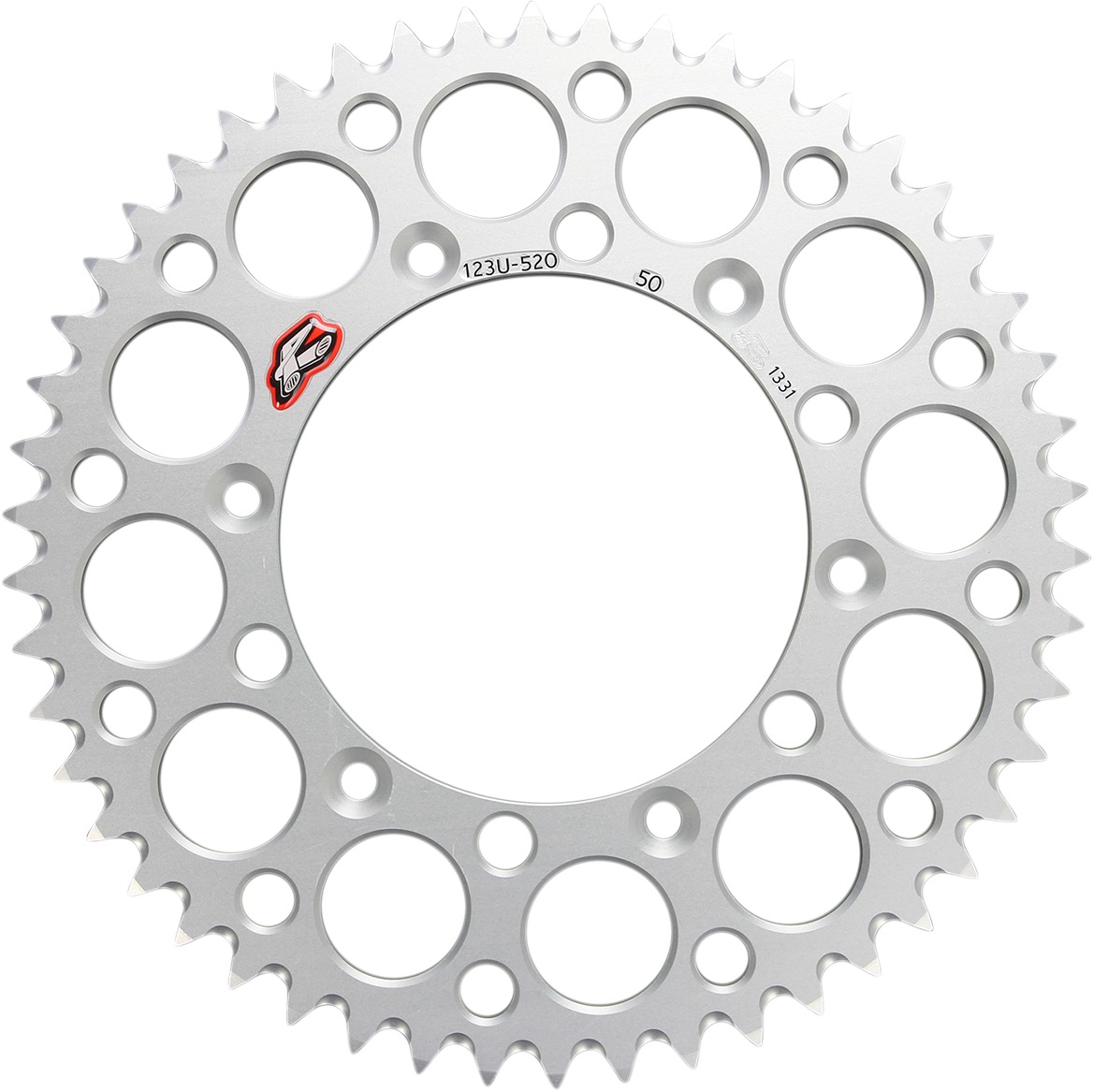 Rear Sprocket Grooved - Silver 520-50 Teeth - For 91-22 Suzuki RM 125/250/ RMX250 RM-Z 250/450 - Click Image to Close