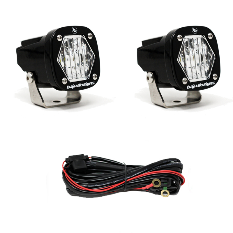 S1 Wide Cornering LED Light w/ Mounting Bracket Pair - Click Image to Close