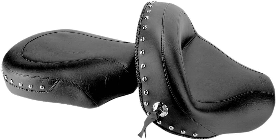 Seats for Yamaha - Wide Studded 2Pc Vstar 950 - Click Image to Close