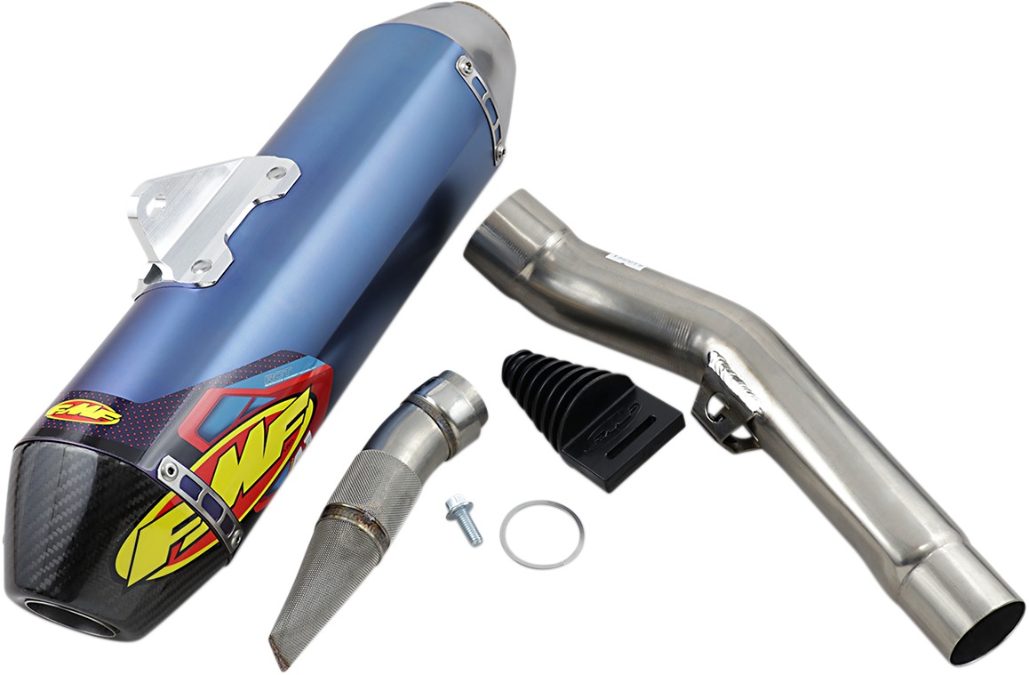 Blue Factory 4.1 RCT Titanium Slip On Exhaust - For 17-20 KX250F - Click Image to Close